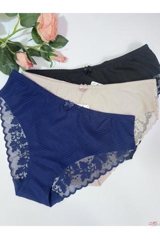 Трусики сліпи з мікрофібри та мережива Annajolly 242